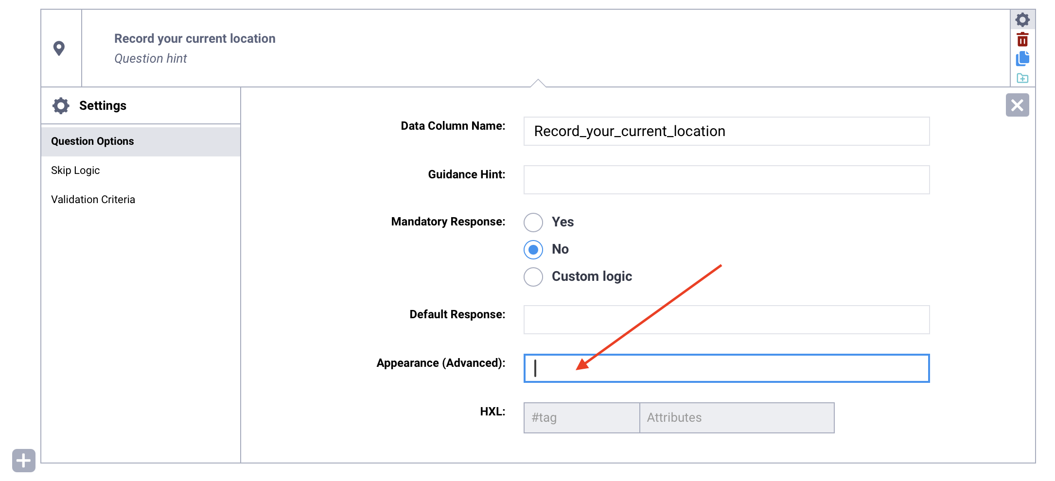 Advanced GPS question appearance
