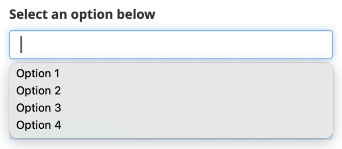 Autocomplete appearance