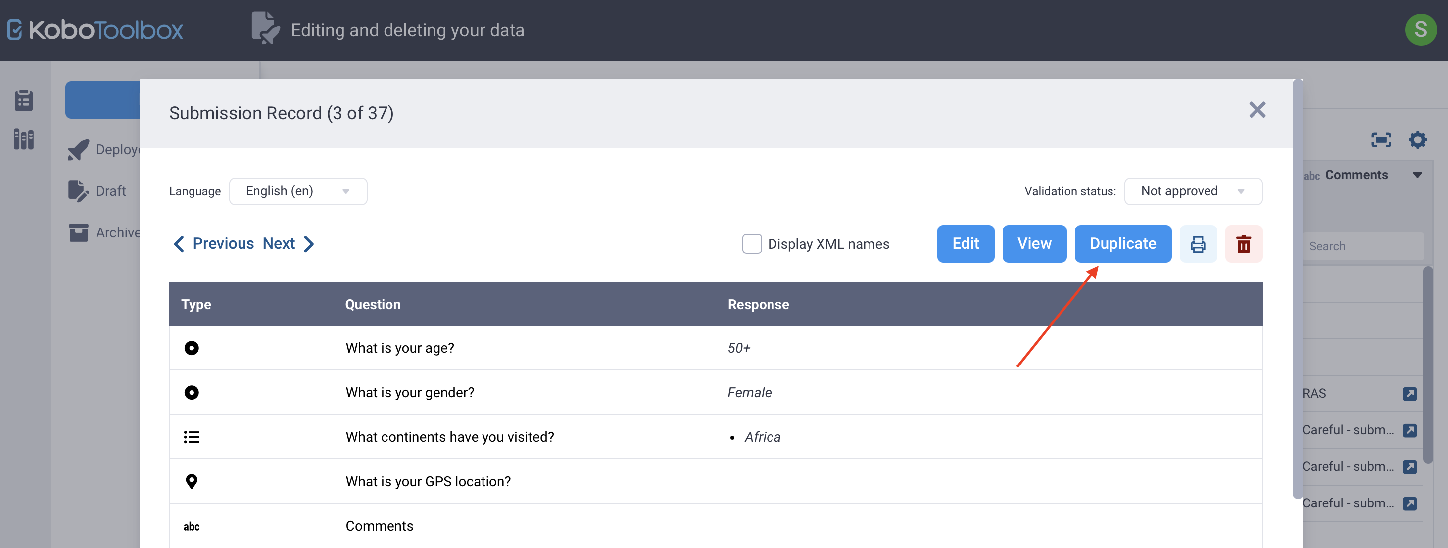 Duplicate submissions
