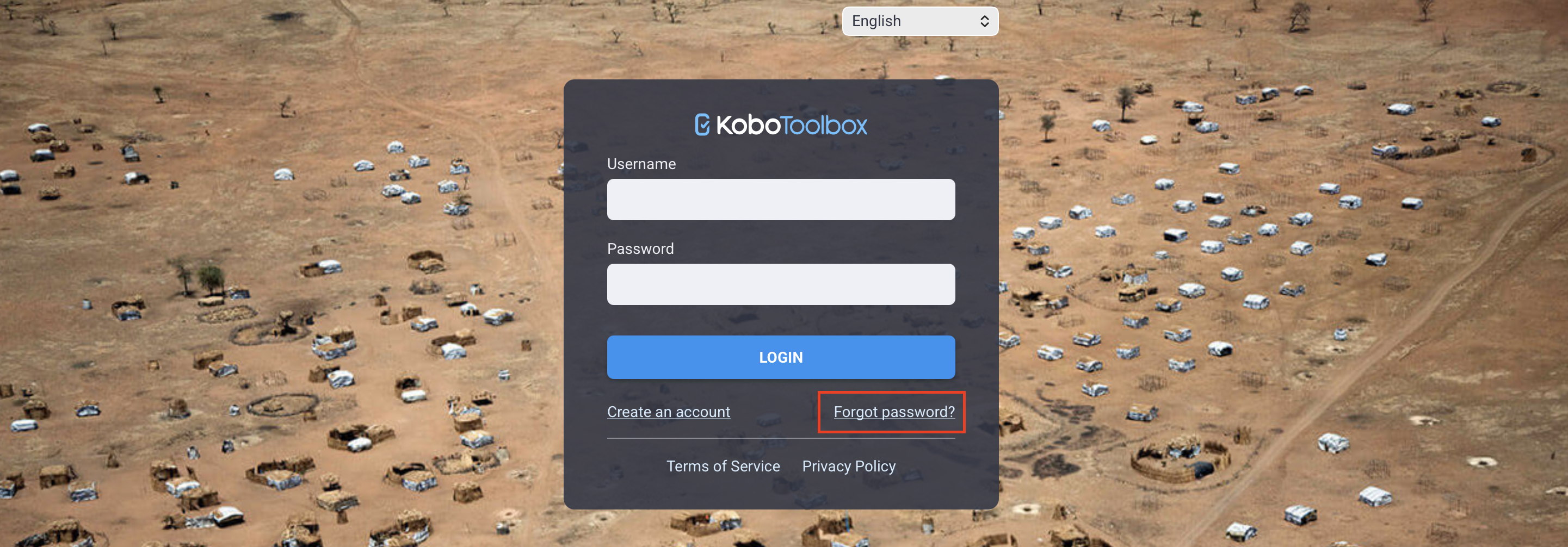 Reset password link