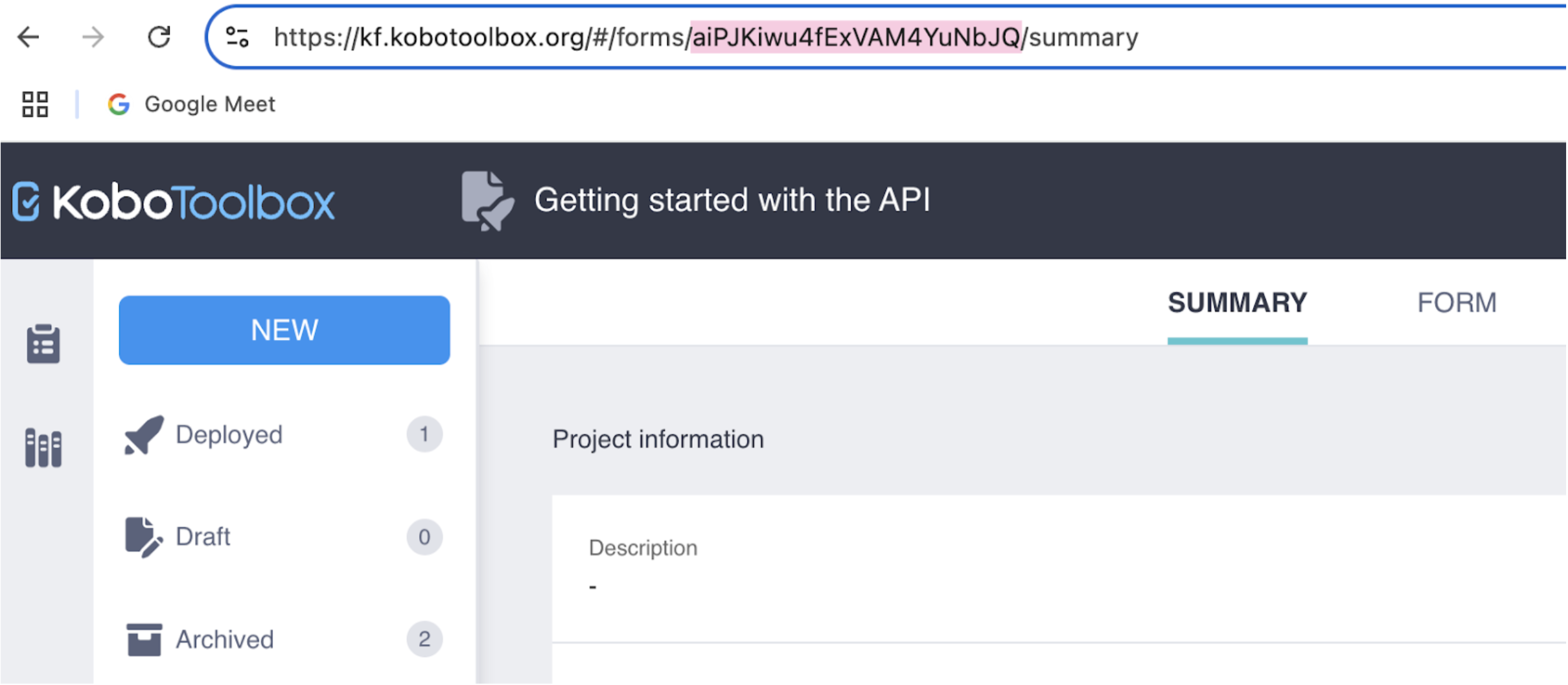 Retrieving project asset UID