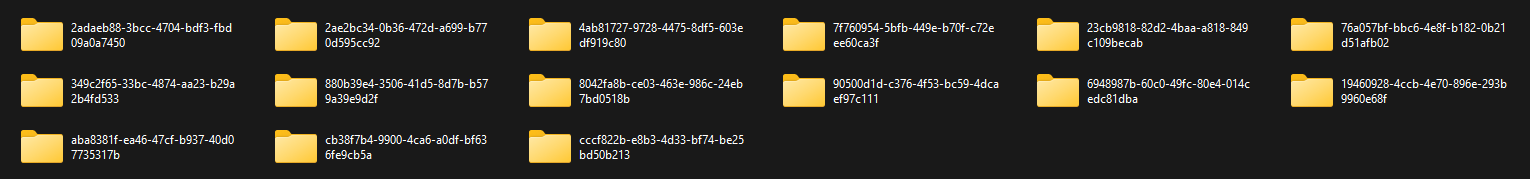 Sample image of many folders