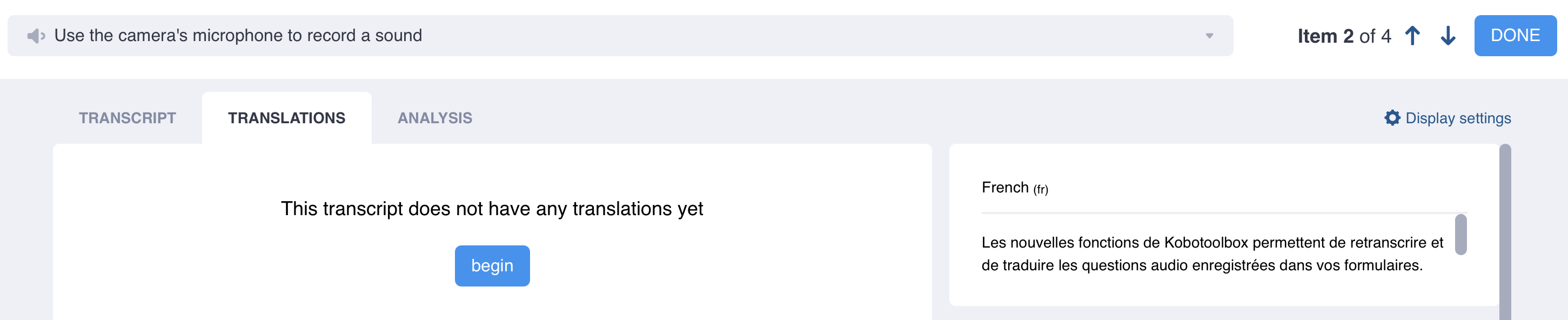 Adding automatic translations example