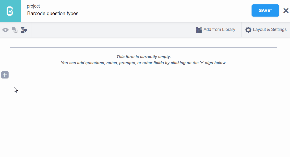إضافة أسئلة الباركود/رمز الاستجابة السريعة