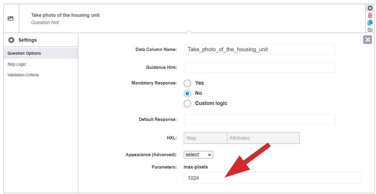 الحد الأقصى للبكسلات