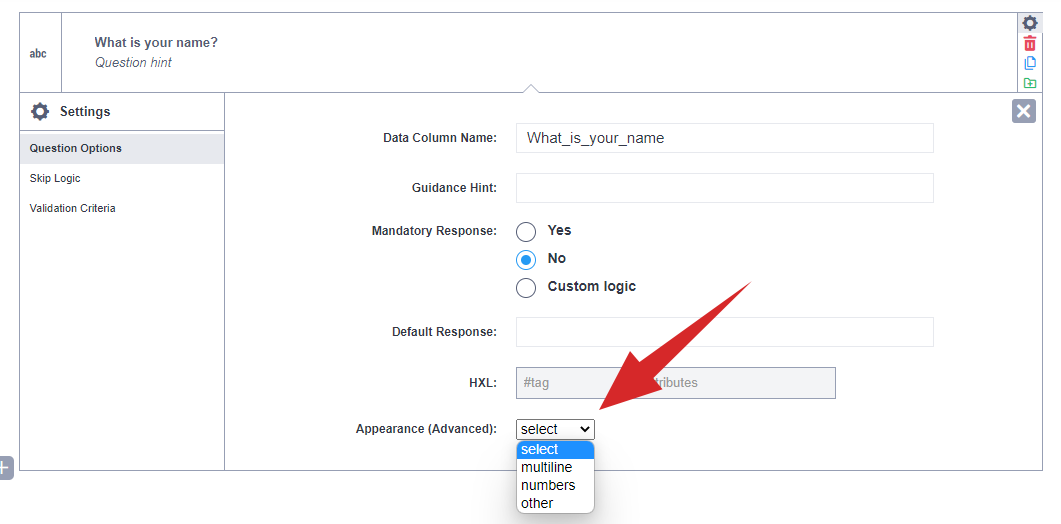 إعدادات المظهر
