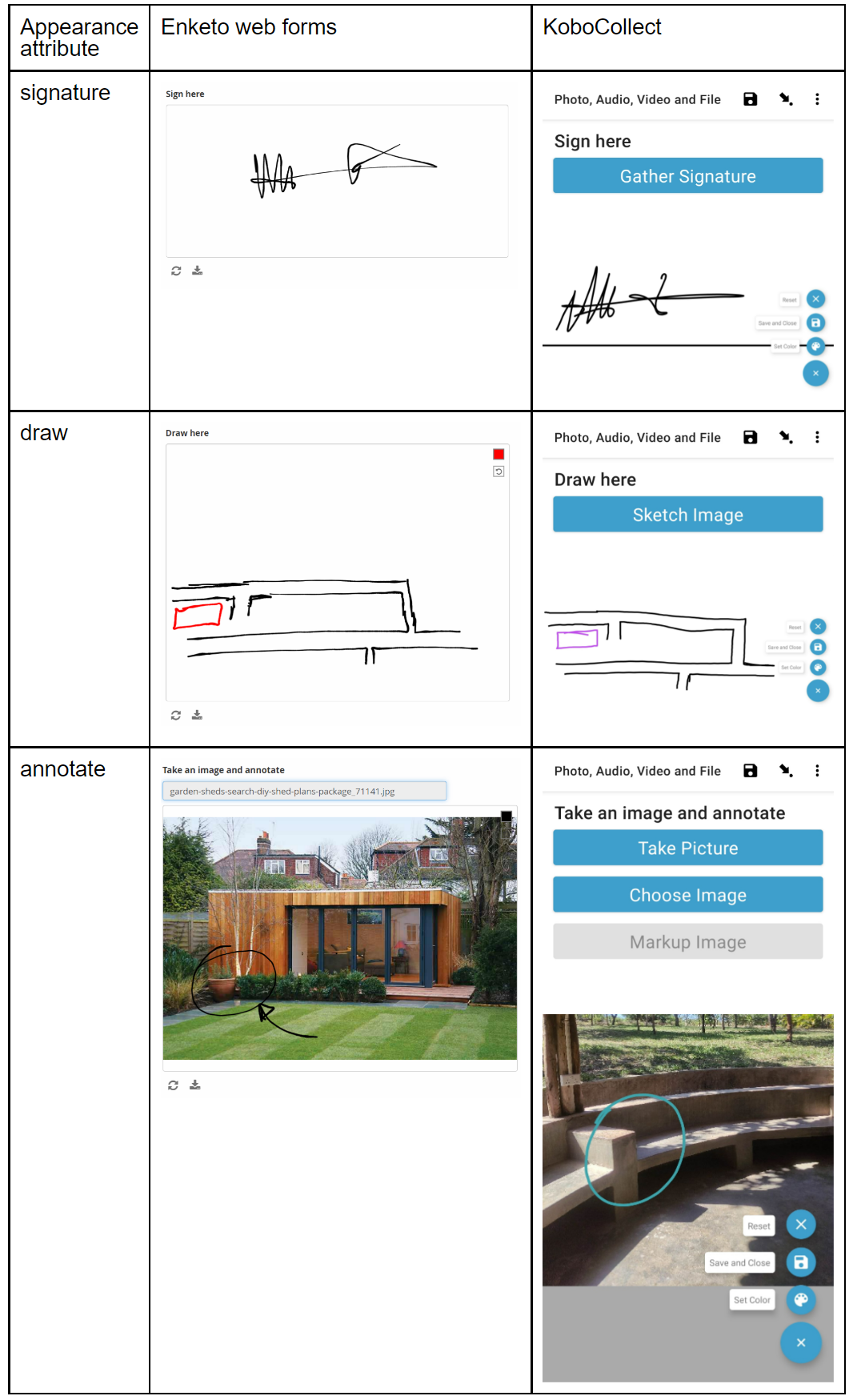 Apariencias avanzadas