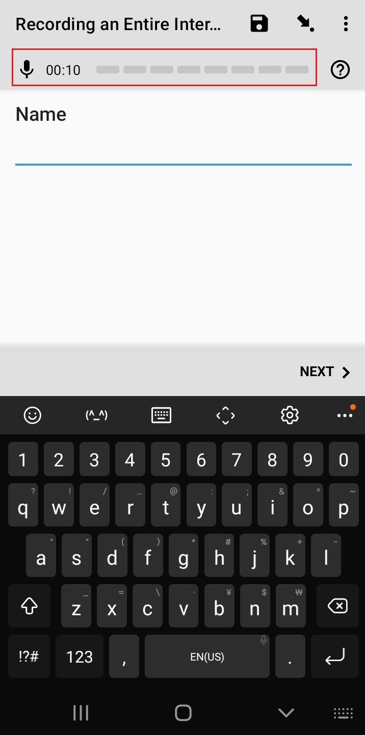 Pantalla de audio de fondo