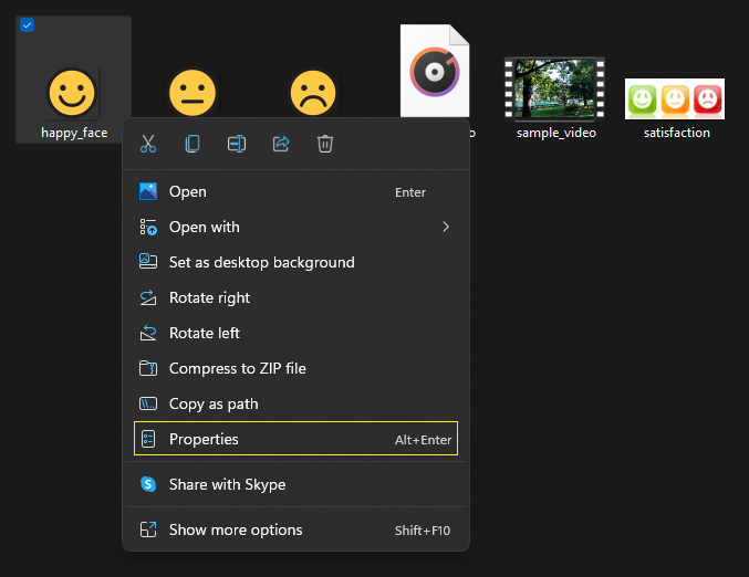 Dropdown select properties