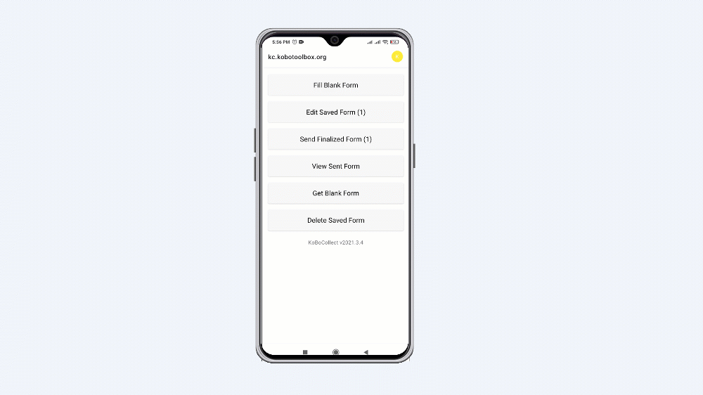 Sugerencia de orientación en KoboCollect