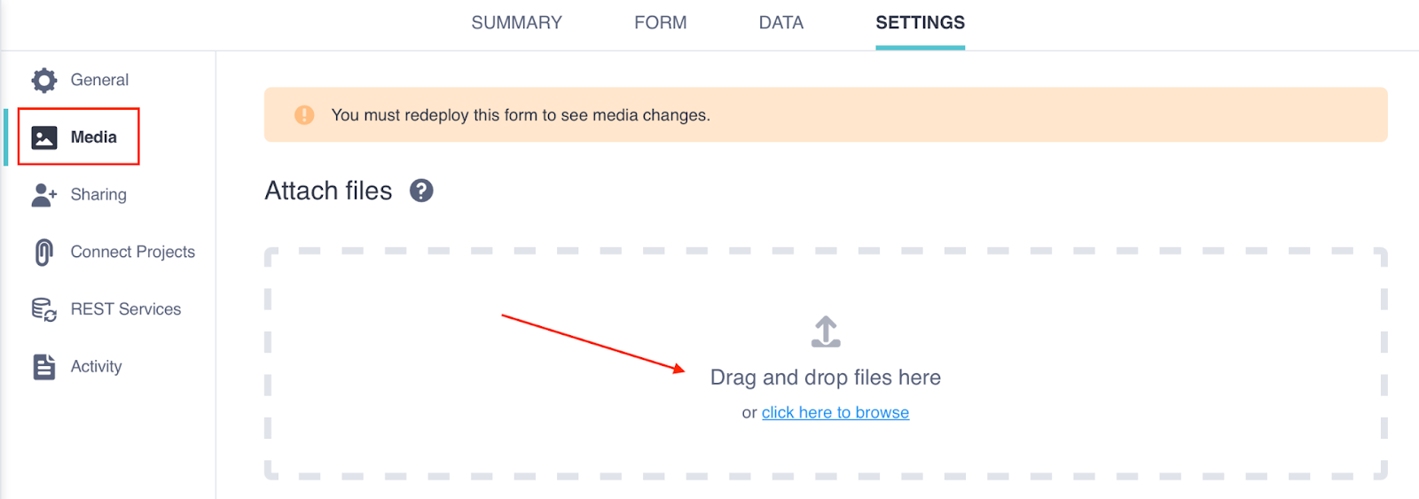 Upload media