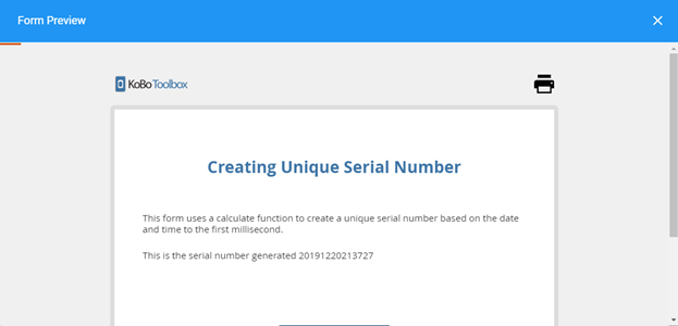 Aperçu du formulaire